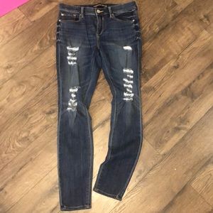 Express jeans with distressing